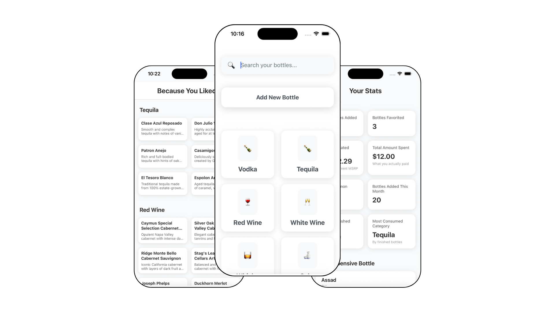 Booze Tracker app header